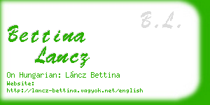 bettina lancz business card