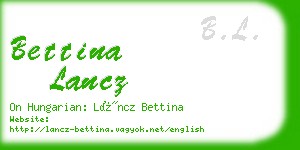 bettina lancz business card